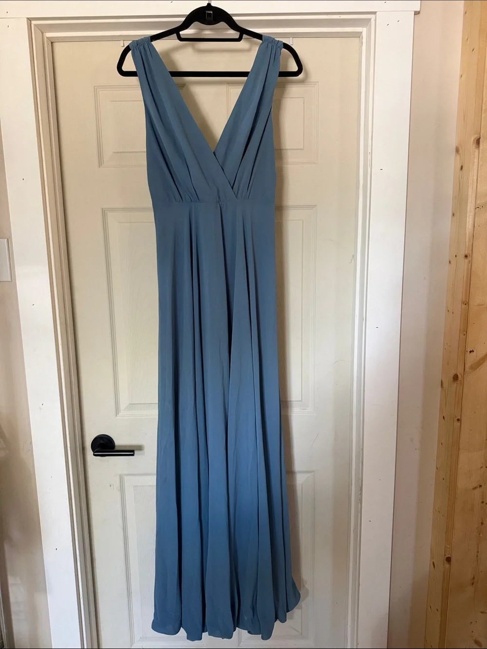 chiffon dress collection Sample Dusty Blue Gwen color: red Inseam:37
